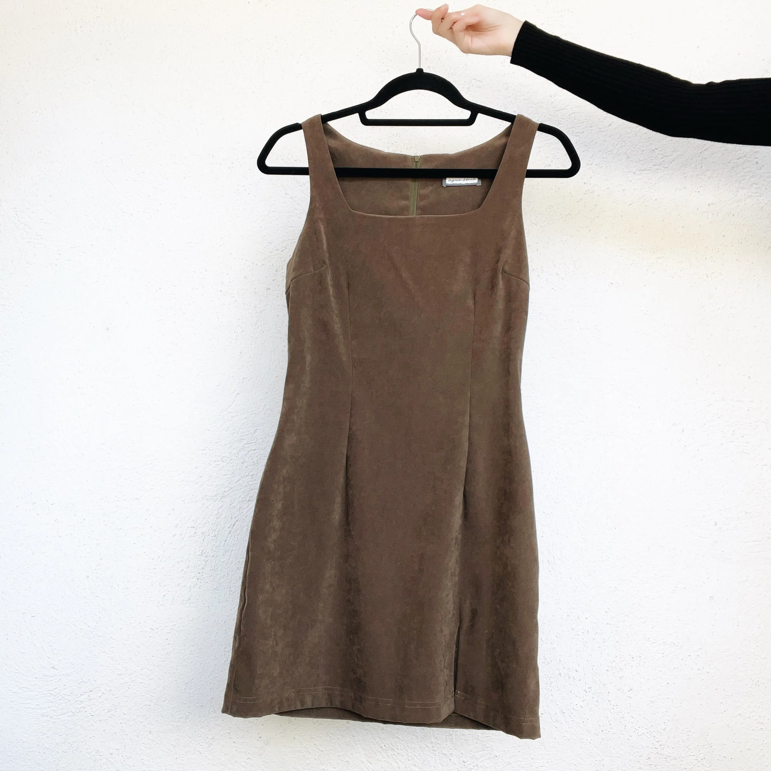 90s Faux Suede Mini Dress