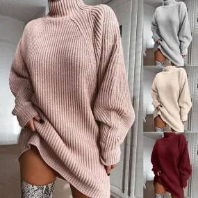 Hannah – Warm Turtleneck Sweater Dress