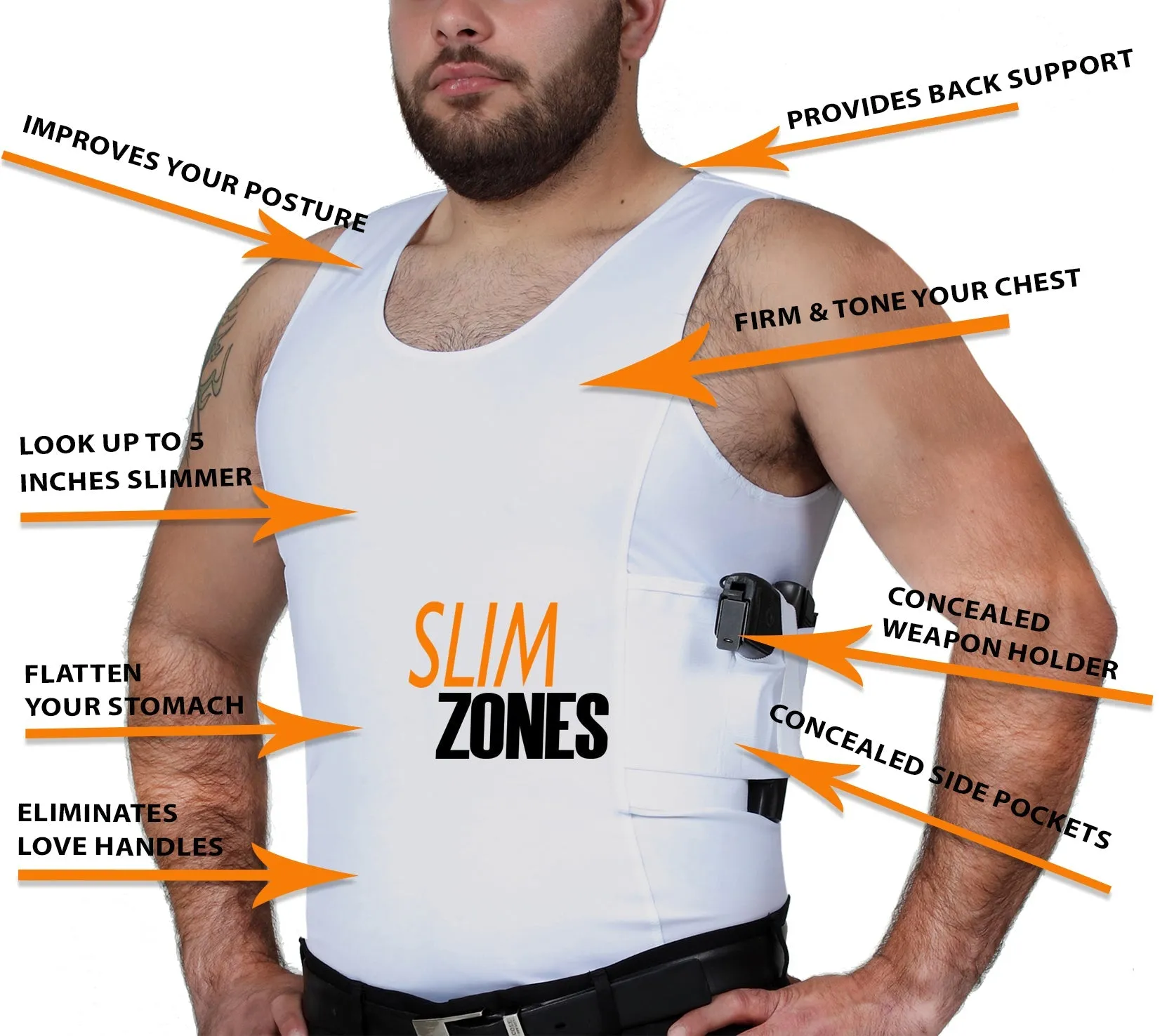I.S.Pro Tactical Compression Undercover Concealed Carry Holster MGT019 by InstantFigure - InstaSlim - InstantRecoveryMD