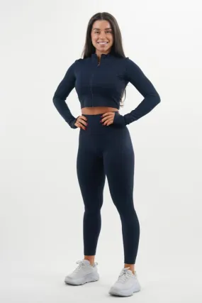 PerfectFit - Navy Blue Cropped Jacket